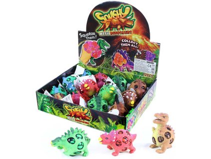 Dinosaurus strečový mačkací míček 5-9cm antistresový bublinový mění barvy