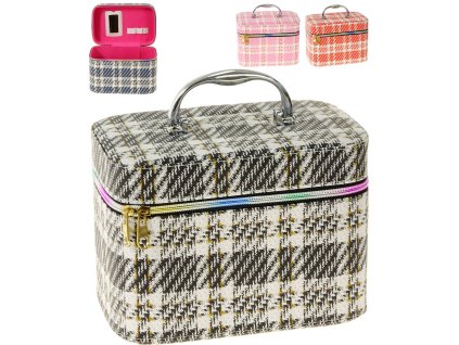 Kufřík dětský kosmetický vel. L se zrcátkem na zip 4 barvy