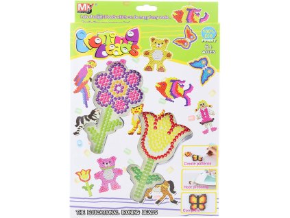 Korálky zažehlovací květiny kreativní set v krabici