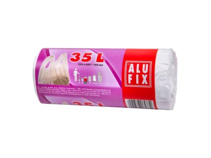 Alufix pytle na odpadky s uchy bílé 35 l, 25 ks