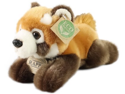 PLYŠ Medvídek panda červená 20cm ležící Eco-Friendly *PLYŠOVÉ HRAČKY*