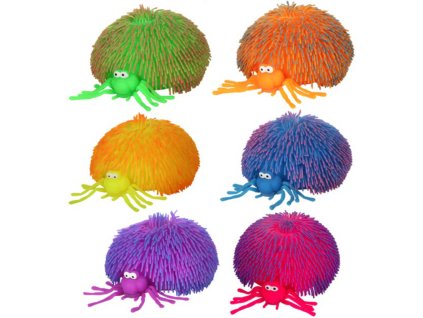 Pavouk 20cm ježura mačkací střečová antistresová 6 barev