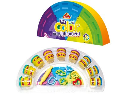 Modelína studené barvy kreativní sada 18 kelímků plastelína s nástroji