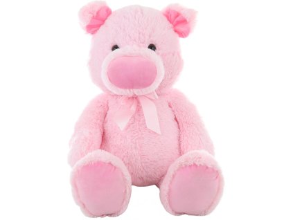 PLYŠ Prasátko sedící 75cm s mašličkou *PLYŠOVÉ HRAČKY*