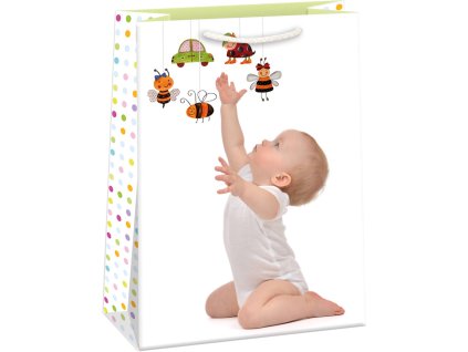 Taška dárková Miminko 35x48cm papírová lesklá