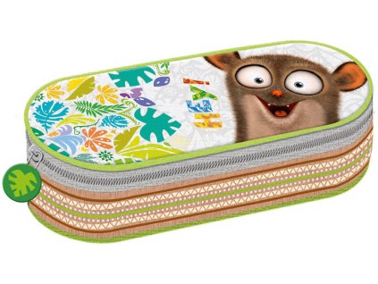 Penál oválný Hey 22x10cm dětské školní pouzdro s rozvrhem hodin