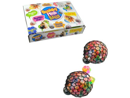 Míček antistresový bublinový síťkový 7cm na mačkání barevný