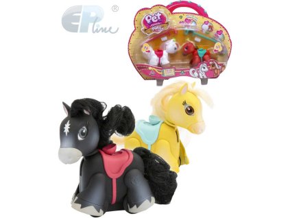 EP Line Pet Parade Poník set 2ks s doplňky reaguje na pohyb prstu plast 3 druhy