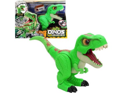 Dinosaurus interaktivní T-Rex junior pravěký ještěr chodící na baterie plast Zvuk