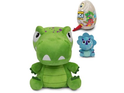 PLYŠ Dinosaurus baby ve vajíčku na baterie Zvuk 3 druhy