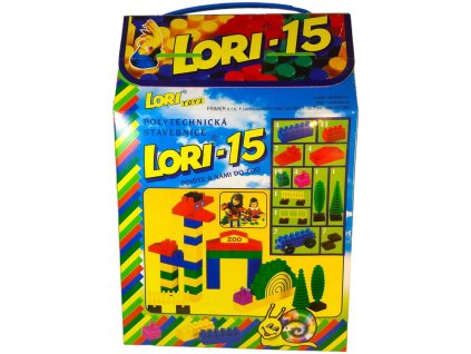 LORI 015 Stavebnice polytechnická ZOO 62 dílků plast v krabici 15