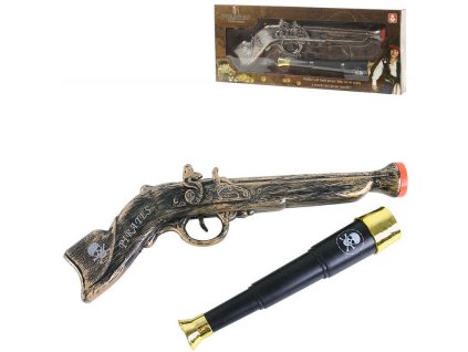 KARNEVAL Pirátská sada dalekohled + bambitka *KARNEVALOVÝ DOPLNĚK*