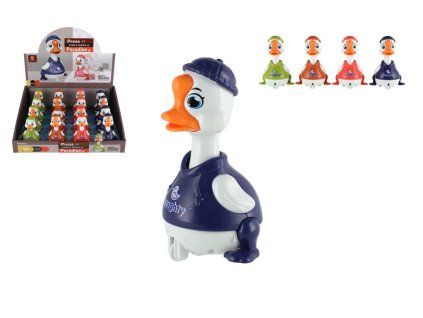 Kačer zmáčkni a jeď plast 9cm na setrvačník 4 barvy 16 ks v boxu