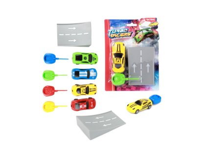 Auto vystřelovací s rampou plast 9cm 4 barvy na kartě