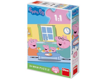 DINO Puzzle baby maxi 24 dílků Peppa Pig Oběd 47x66cm skládačka