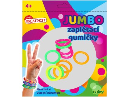 UDĚLEJ SI NÁRAMEK Gumičky Jumbo barevné kreativní set 70ks s doplňky