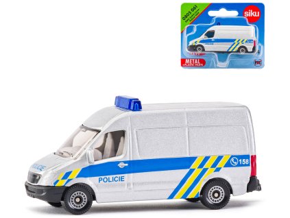 SIKU Auto Van česká Policie stříbrná dodávka CZ design kovový model