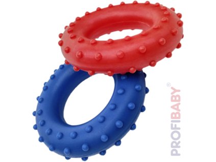 PROFIBABY Baby kroužky masážní 7cm set 2ks mix barev pro miminko