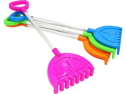 PL Hrábě ALU na písek 57cm T-ručka kov + plast 5 barev