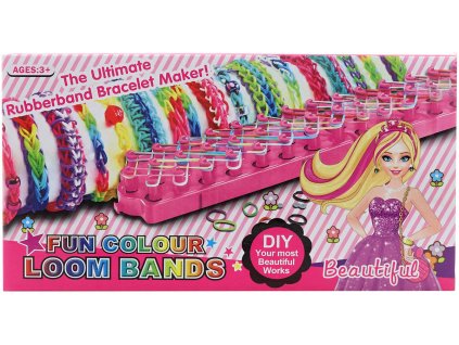 UDĚLEJ SI NÁRAMEK Gumičky LOOM BANDS 300ks + tkalcovský stav s doplňky