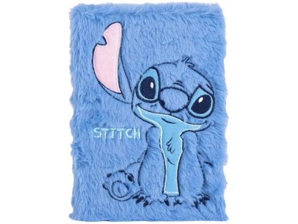 PLYŠ Zápisník Lilo & Stitch modrý holčičí A5 90 listů čistý papír