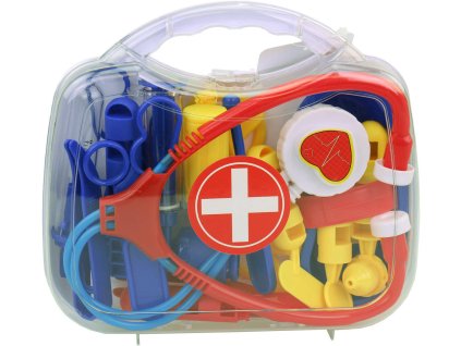 Doktor kufřík transparentní set dětské lékařské plastové potřeby