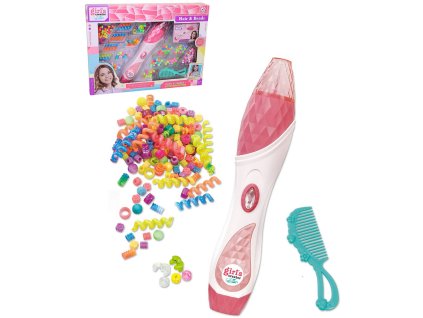Zaplétání korálků do vlasů kadeřnický dětský set s hřebenem a korálkovačem