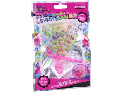 UDĚLEJ SI NÁRAMEK Gumičky LOOM BANDS 150ks neonové žíhané v sáčku