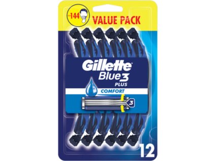 Gillette Jednorázová holítka Blue3 Plus Comfort 12 ks