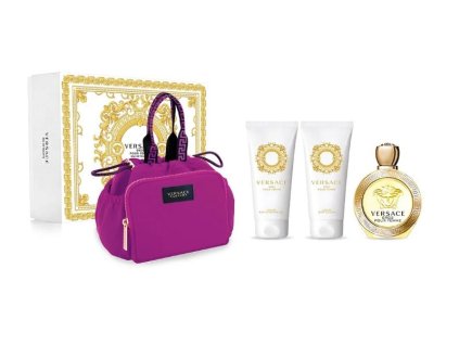 versace eros pour femme edt 100 ml sprchovy gel 100 ml telove mleko 100 ml kosmeticka 14941784074000