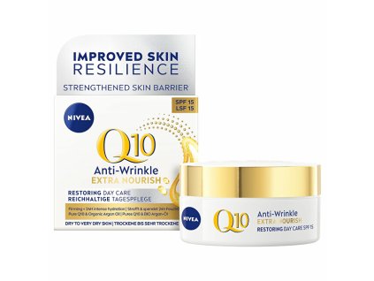 Nivea Výživný denní krém proti vráskám Q10 OF 15  50 ml