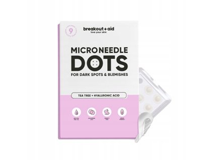 breakout aid naplasti s mikrojehlickami na tmave skvrny po akne micro needle dots 9 ks 14946754133859