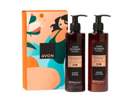 avon kosmeticka sada s vuni pomerance a listu pelargonie senses 14978453202701