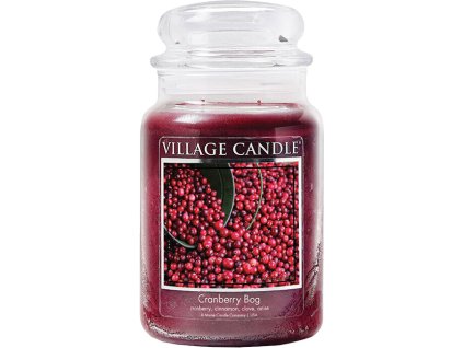 village candle vonna svicka ve skle bozske brusinky cranberry bog 602 g 14968002215436