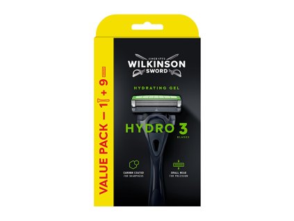 wilkinson hydro 3 skin protection value pack nahradni hlavice 9ks strojek 14989740125330