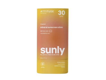 attitude mineralni ochranna tycinka na telo tropical spf 30 sunly mineral sunscreen stick 14965137082220