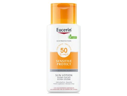 eucerin extra lehke mleko na opalovani sensitive protect spf 50 extra light sun lotion 150 14953741130057