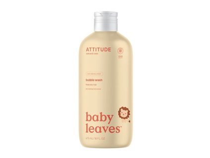 attitude detska pena do koupele s vuni hruskove stavy baby leaves bubble wash 473 ml 14965135051918