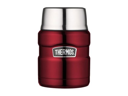 style termoska na jidlo se skladaci lzici a salkem cervena 470 ml 1453546720181215145714