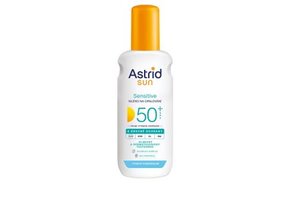 astrid mleko ve spreji na opalovani spf 50 sun sensitive 150 ml 14948414122856