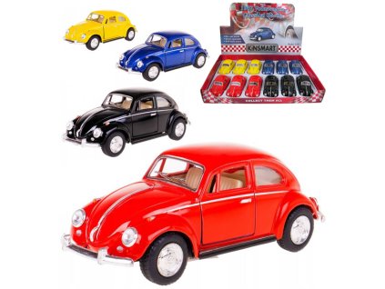 KINSMART Auto retro Volkswagen Classical Beetle kov PB 13cm 4 barvy