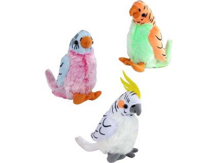 PLYŠ Pták papoušek 20cm 3 druhy *PLYŠOVÉ HRAČKY*