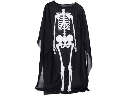 KARNEVAL Šaty plášť s kostrou 88cm kostlivec *KOSTÝM*