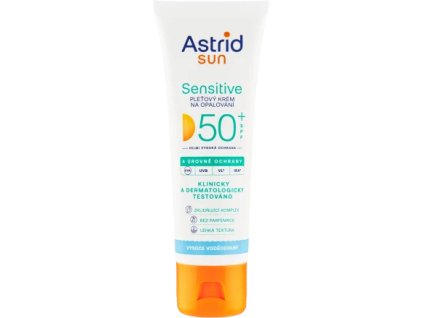 astrid pletovy krem na opalovani sensitive spf 50 50 ml 14948421072235