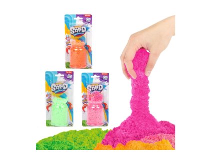Kouzelný písek pomalu tekoucí tvořivá tvarovací hmota sliz  25g 3 barvy na kartě 9x18cm