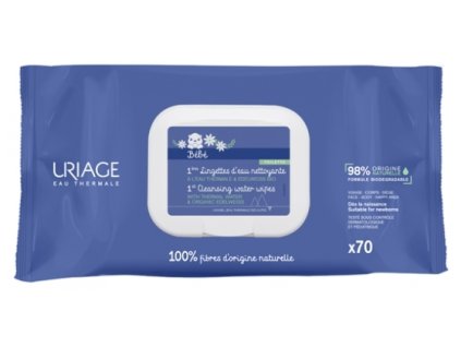 uriage cistici ubrousky bebe 1st cleansing water wipes 70 ks 14887499075540