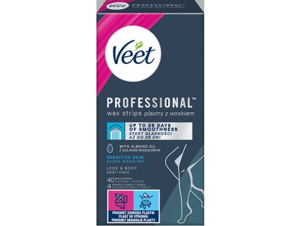 veet veet professional studene vosk pasky pro citlivou pokozku 40 ks 14909472083021