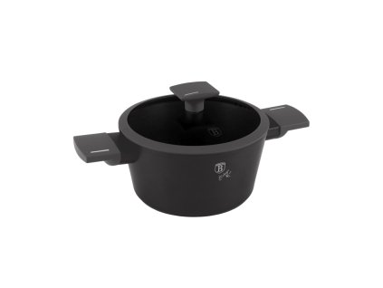 BERLINGERHAUS Kastrol s titanovým povrchem a poklicí 20 cm Antracit Collection BH-8130