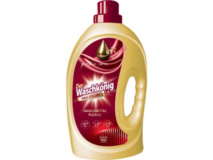 WaschKönig Gel Protein Care Mix Color prací gel na barevné prádlo 100 praní, 3 l