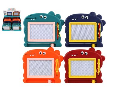 Magnetická tabulka kreslící plast 15x13cm 4 barvy v sáčku 24ks v boxu